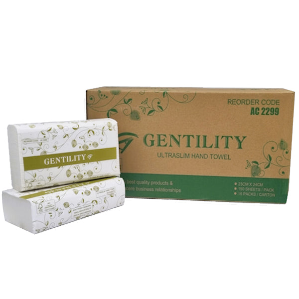 A and C Gentility | Ultraslim Hand Towel | Crystalwhite Cleaning Supplies Melbourne