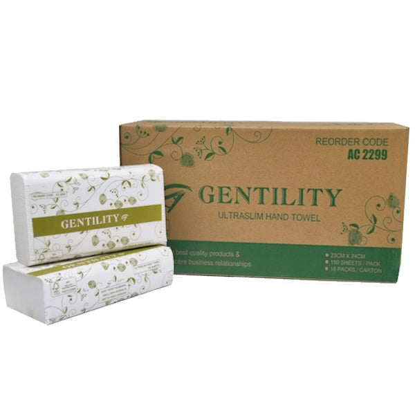A and C Gentility | Ultraslim Hand Towel | Crystalwhite Cleaning Supplies Melbourne