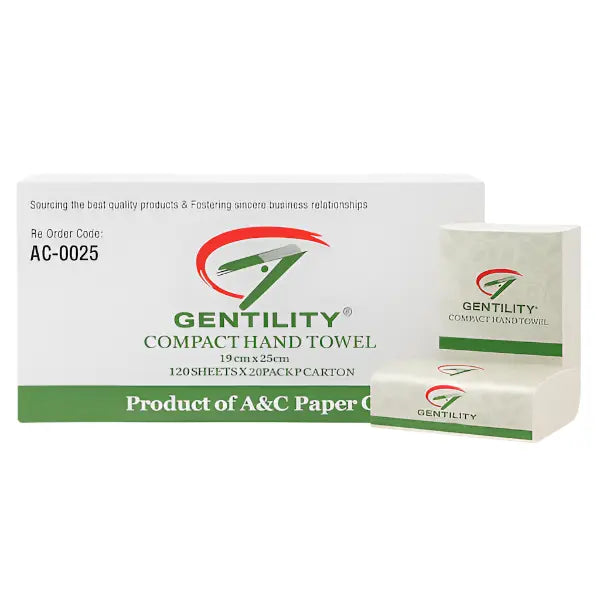 Gentlity TAD Compact Interleaved Towel 25cm x 19cm | 2400 Sheets