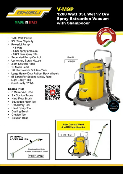 Ghibli 35Lt Commercial Carpet Extractor - Carpet Washer Ghibli
