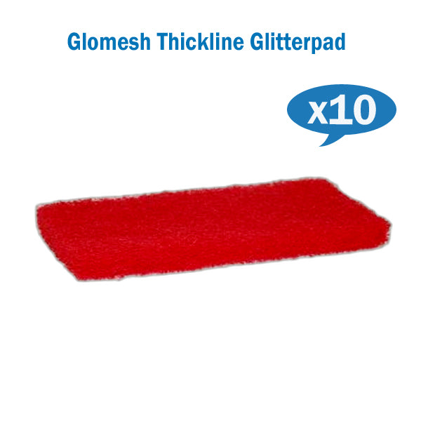 Edco | Glomesh RedRectangular Glitterpad X 10 250mm x 115mm | Crystalwhite Cleaning Supplies Melbourne