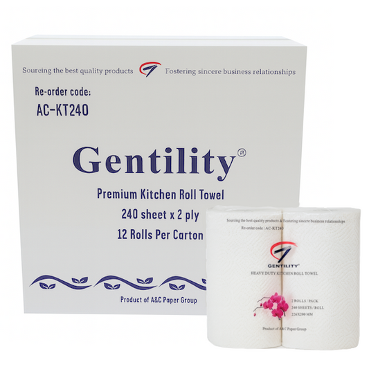 A & C Gentility | Heavy Duty Kitchen Roll Towel Perforated Sheet | Crystalwhite Cleaning Supplies Melbourne