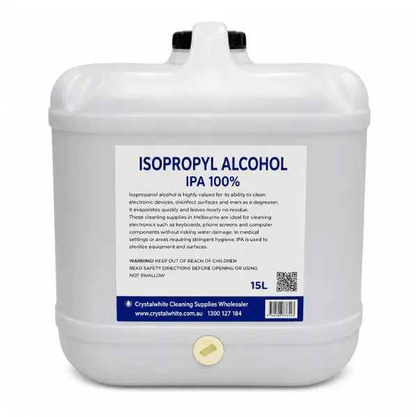 Crystalwhite | Isopropanol Alcohol 100% IPA 15Lt | Crystalwhite Cleaning Supplies Melbourne