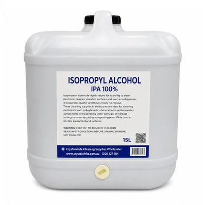Crystalwhite | Isopropanol Alcohol 100% IPA 15Lt | Crystalwhite Cleaning Supplies Melbourne