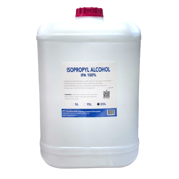 Crystalwhite | Isopropyl Alcohol 100% IPA 20Lt | Crystalwhite Cleaning Supplies Melbourne
