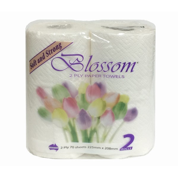 Blossom | 2 Ply Heavy Duty Kitchen Roll Towel Perforated Sheets | Crystalwhite Cleaning Supplies Melbourne.