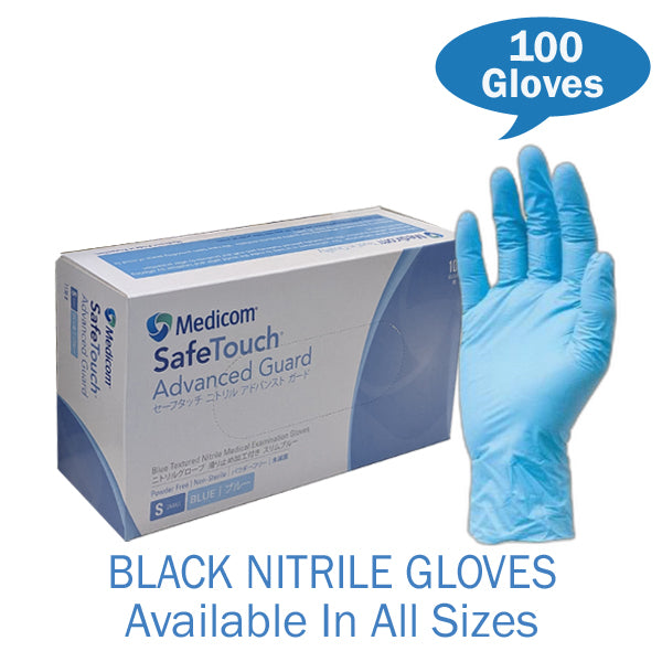Medicom | Medicom Safe Touch Advance Guard Blue Nitrile Gloves | Crystalwhite Cleaning Supplies Melbourne