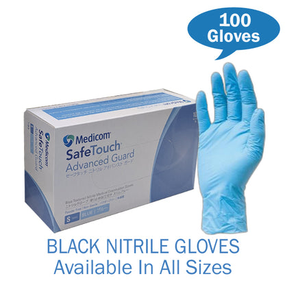 Medicom | Medicom Safe Touch Advance Guard Blue Nitrile Gloves | Crystalwhite Cleaning Supplies Melbourne