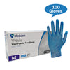Medicom Vital Blue Vinyl Gloves Powdered Free Medium Size Box | Crystalwhite Cleaning Supplies