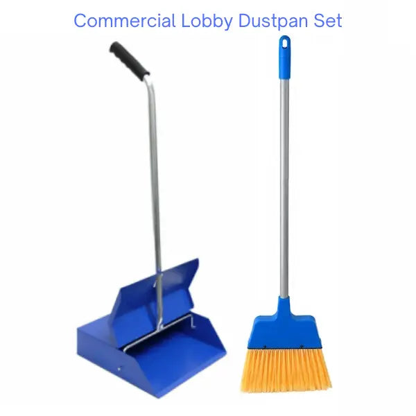Crystalwhite | Upright Metal Lobby Dustpan with Soft Broom | Crystalwhite Cleaning Supplies Melbourne