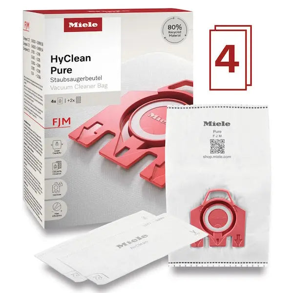 Miele HyClean FJM Vacuum 3D Efficiency Dustbags | Crystal White