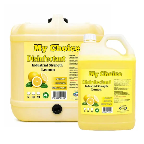 My Choice | Industrial Grade Lemon 5Lt Disinfectant | Crsytalwhite Cleaning Supplies Melbourne