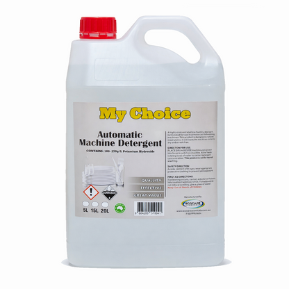 My Choice | Commercial Auto Dishwashing Detergent 5Lt | Crystalwhite Cleaning Supplies Melbourne