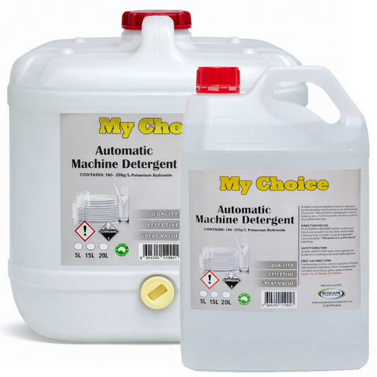 My Choice | Commercial Auto Dishwashing Detergent | Crystalwhite Cleaning Supplies Melbourne