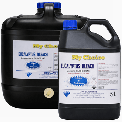 Crystalwhite Cleaning Supplies | My Choice Eucalyptus Bleach 4% Chlorine Cleaning and Disinfecting | Crystalwhite Cleaning Supplies Melbourne