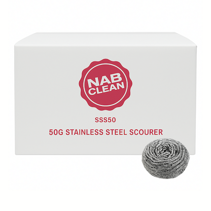 NAB | Stainless Steel Scourer 50g | Crystalwhite Cleaning Supplies Melbourne