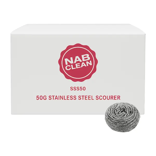 NAB | NAB Stainless Steel Scourer 50g | Crystalwhite Cleaning Supplies Melbourne
