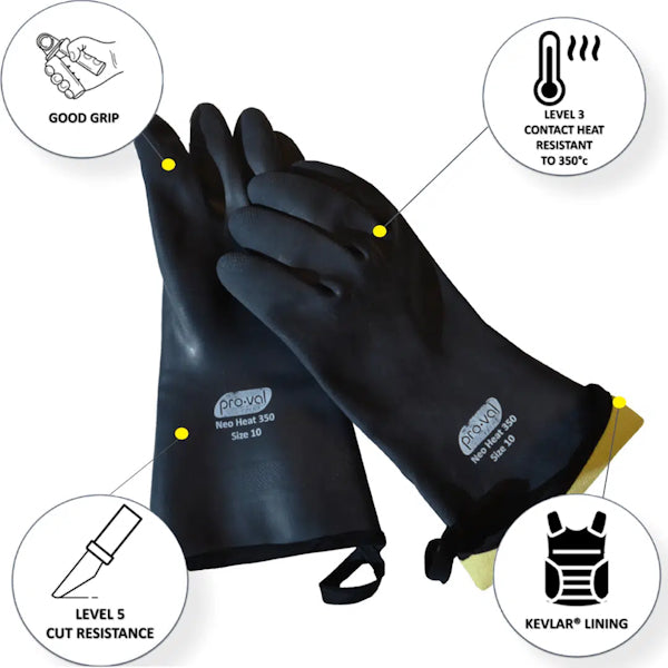 ProVal | Neo Heat 350 – Neoprene Heat and Cut Resistant Glove | Crystalwhite Cleaning Supplies Melbourne