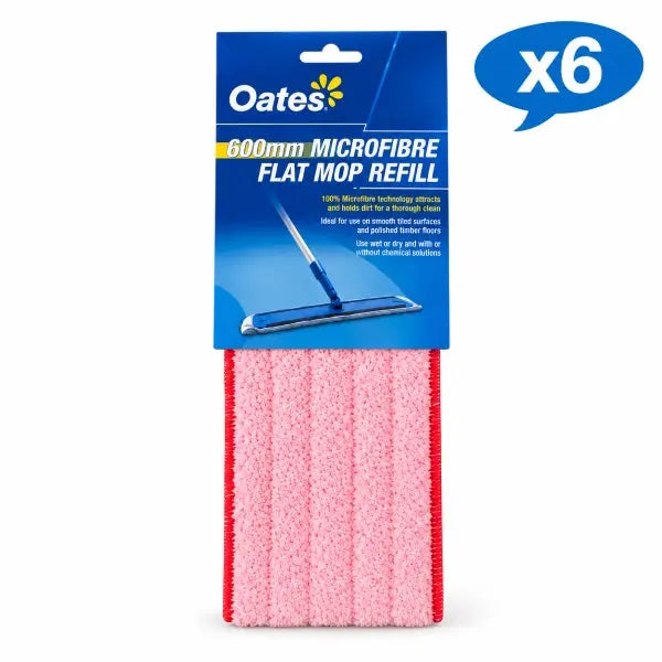 Oates | Mega Flat Mop Red 600mm Carton Quantity | Crystalwhite Cleaning Supplies Melbourne