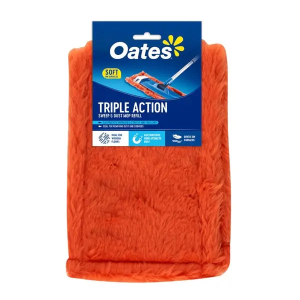 Oates | Flat Mop Dusting Pad Refill | Crystalwhite Cleaning Supplies Melbourne