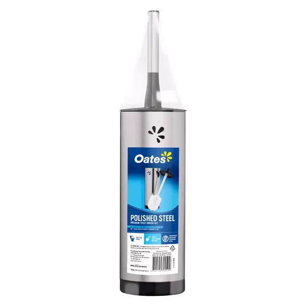 Oates Premium Stainless Steel Toilet Brush Set