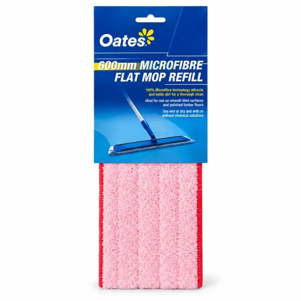 Oates | Mega Flat Mop Red 600mm Carton Quantity | Crystalwhite Cleaning Supplies Melbourne