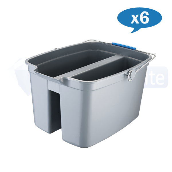 Oates | Oates Divided Pail for Fresh and Dirty Water carton quantity | Crystalwhite Cleaning Supplies Melbourne
