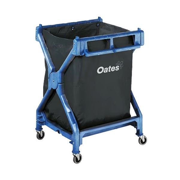 Oates | Janitor Scissor Trolley Plastic Frame with Bag | Crystalwhite Cleaning Supplies Melbourne