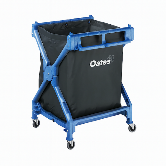 Oates | Janitor Scissor Trolley Plastic Frame with Bag | Crystalwhite Cleaning Supplies Melbourne