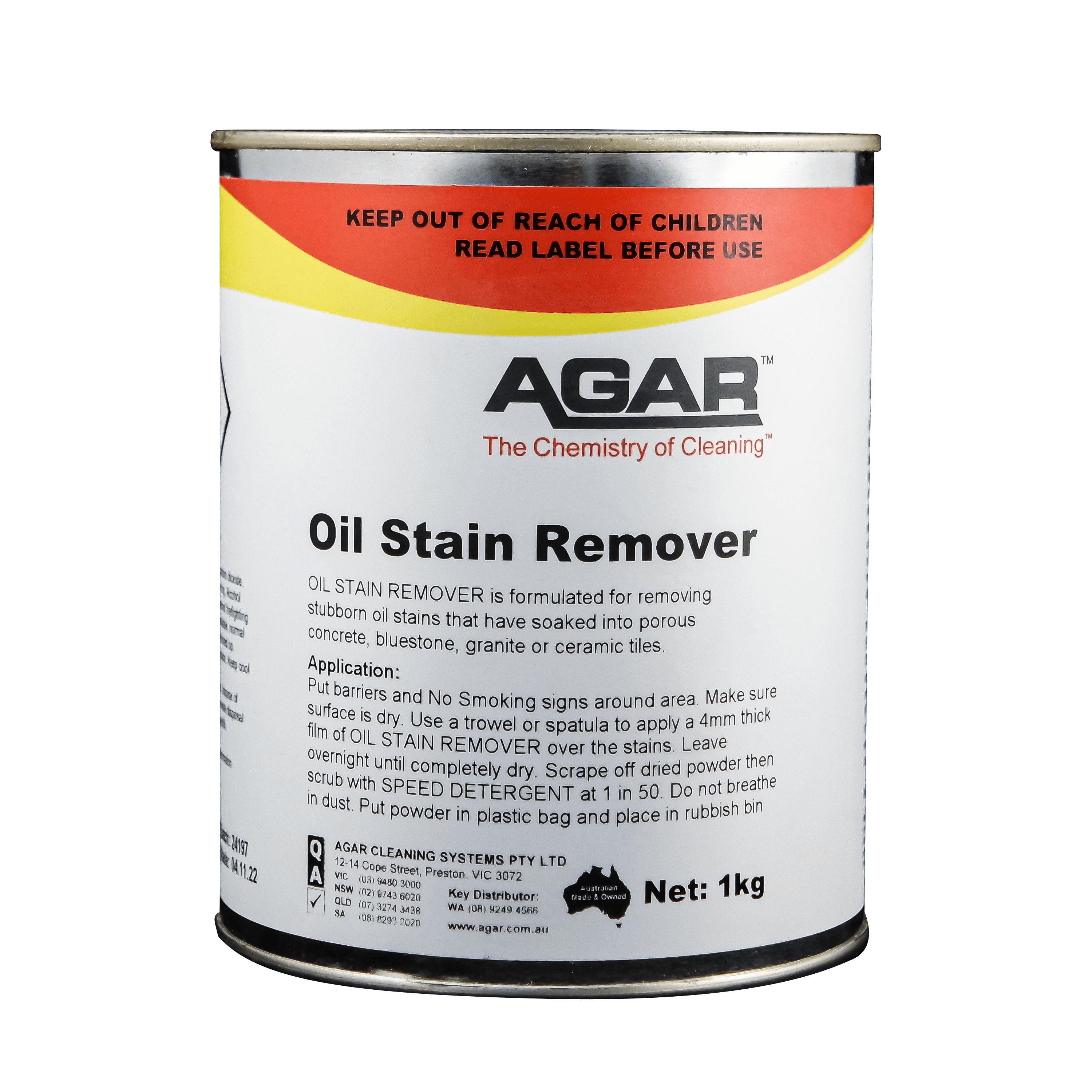 Agar | Oil Stain Remover 1Kg | Crystalwhite Cleaning Supplies Melbourne