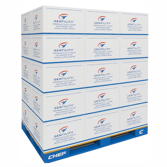 A & C Gentility Paper | Pallet Deal Gentility Premium 2 Ply 48 Rolls 700 Sheet Toilet Paper | Crystalwhite Cleaning Supplies Melbourne
