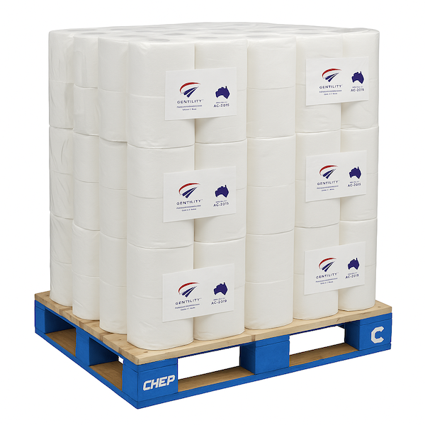 Pallet Deal Gentility | 40 Luxury TAD Hand Towel 12 Roll Pack, 100m Long | Crystalwhite Cleaning Supplies Melbourne