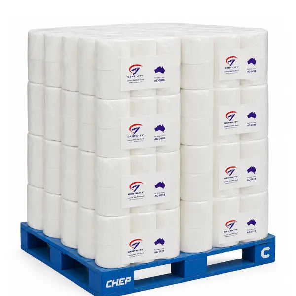 Pallet Deal Gentility | 40 Luxury TAD Hand Towel 12 Roll Pack, 100m Long | Crystalwhite Cleaning Supplies Melbourne