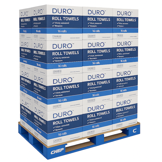 Caprice | Pallet Deal Caprice Duro Hand Towel 16 Rolls | 80m Long | Crystalwhite Cleaning Supplies Melbourne