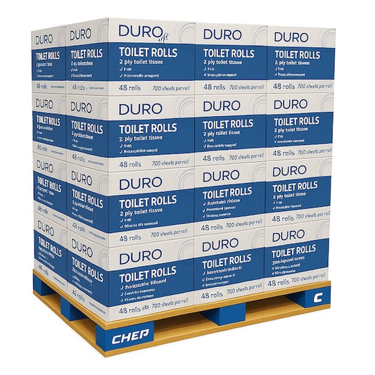Pallet Deal Caprice Duro | Toilet Paper Roll 48 Roll 700 Sheet | Crystalwhite Cleaning Supplies Melbourne