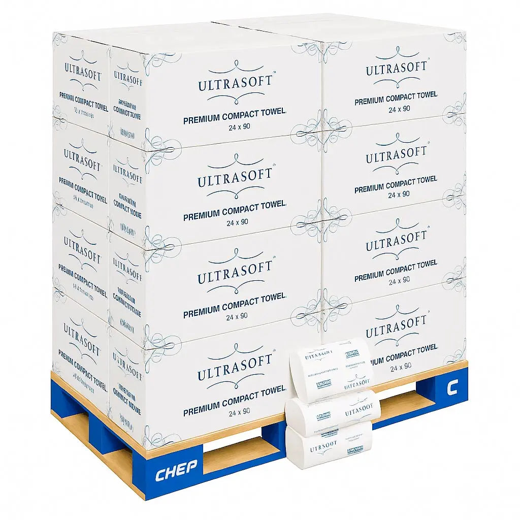 Caprice | Pallet Deal Caprice Ultrasoft Compact Interleaved Hand Towel 19 x 29cm | 2160 Sheets | Crystalwhite Cleaning Supplies Melbourne