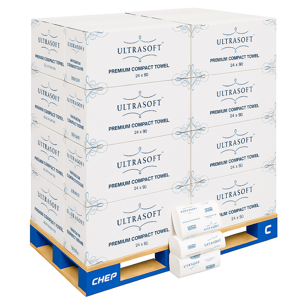Pallet Deal Caprice | Ultrasoft Compact Interleaved Towel | Crystalwhite Cleaning Supplies Melbourne