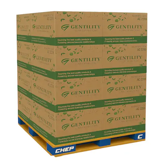 A & C Gentility Paper | Pallet Deal Gentility Ultraslim Hand Towel 23 X 24cm | 2400 Sheets | Crystalwhite Cleaning Supplies Melbourne