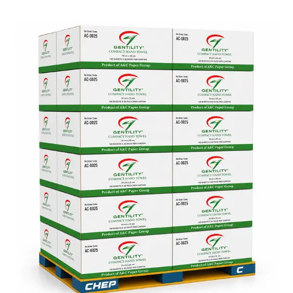 Pallet Deal A & C Gentility | AC-0025 Compact Hand Towel TDA | Crystalwhite Cleaning Supplies Melbourne