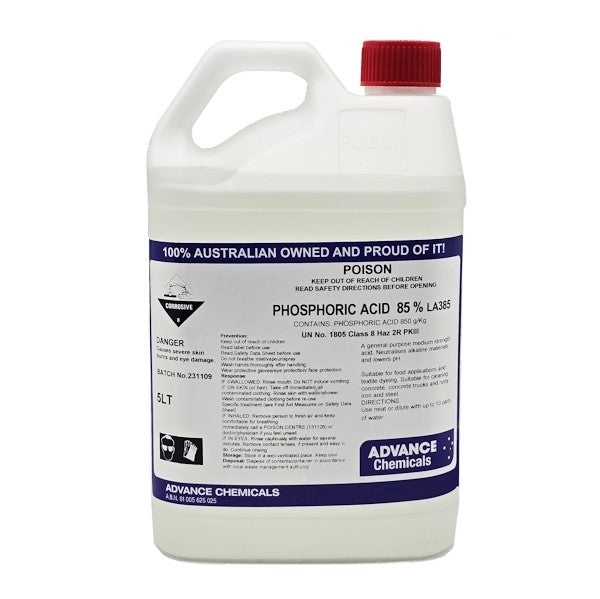 Advance Chemicals | Phosphoric Acid 85% | Crystalwhite Cleaning Supplies Melbourne