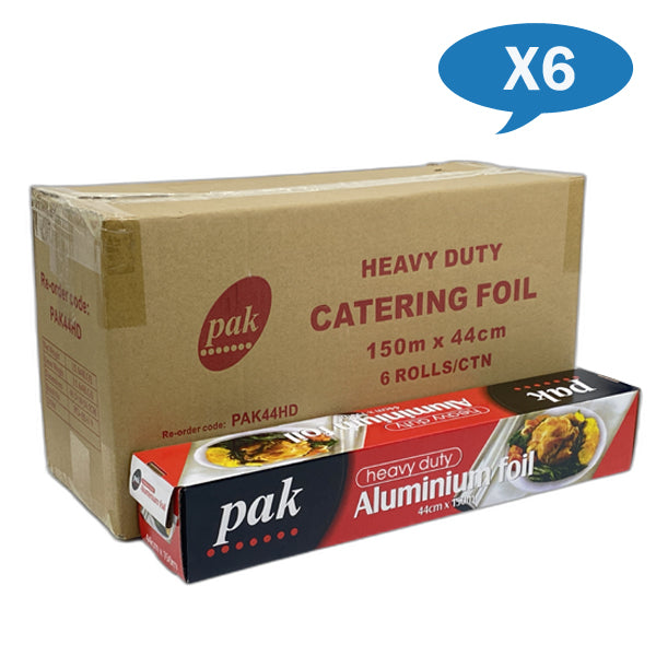 PlusPak | Premium Heavy Duty Aluminium Foil 44cm x 150m Carton | Crystalwhite Cleaning Supplies Melbourne