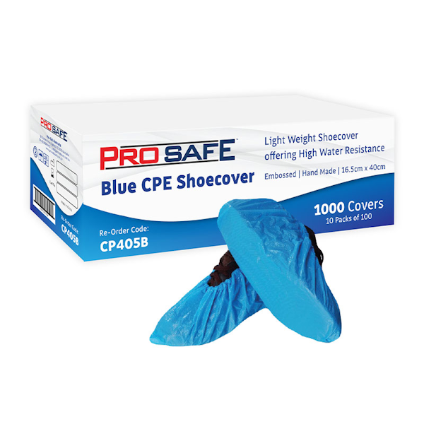 Austar | ProSafe Blue CPE Shoe Cover | Crystalwhite Cleaning Supplies Melbourne