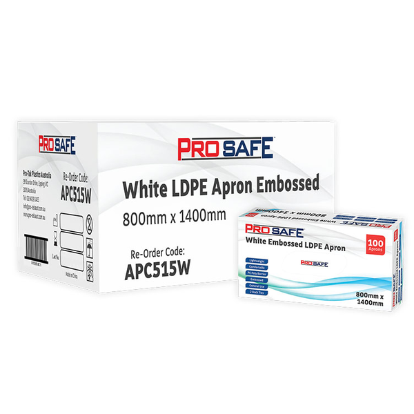 Austar Packaging | ProSafe LDPE Embossed 500 Apron | Crystalwhite Cleaning Supplies Melbourne