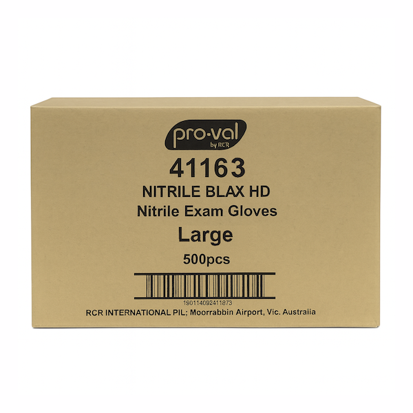 ProVal | Premium Heavy Duty Black Nitrile Glove Large | Crystalwhite Cleaning Supplies Melbourne