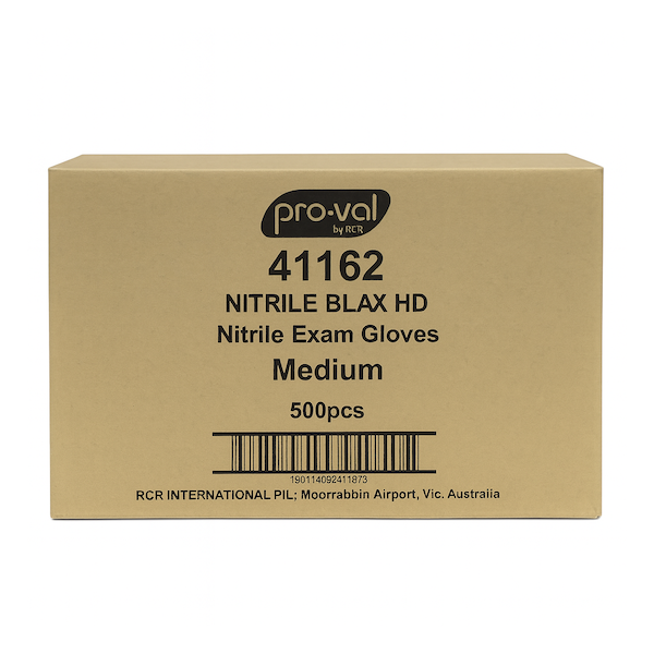 ProVal | Premium Heavy Duty Black Nitrile Glove Medium | Crystalwhite Cleaning Supplies Melbourne