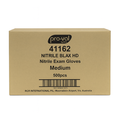 ProVal | Premium Heavy Duty Black Nitrile Glove Medium | Crystalwhite Cleaning Supplies Melbourne