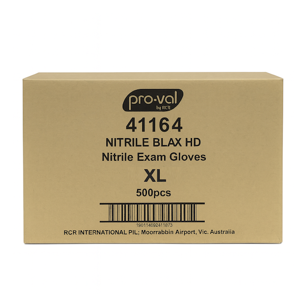 ProVal | Premium Heavy Duty Black Nitrile Glove Extra Large | Crystalwhite Cleaning Supplies Melbourne