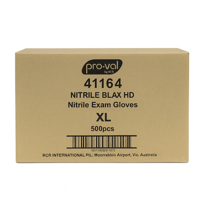 ProVal | Premium Heavy Duty Black Nitrile Glove Extra Large | Crystalwhite Cleaning Supplies Melbourne