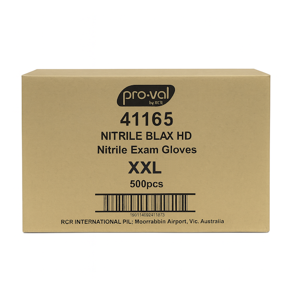 ProVal | Premium Heavy Duty Black Nitrile Glove Extra Extra Large | Crystalwhite Cleaning Supplies Melbourne