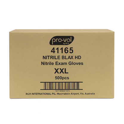 ProVal | Premium Heavy Duty Black Nitrile Glove Extra Extra Large | Crystalwhite Cleaning Supplies Melbourne